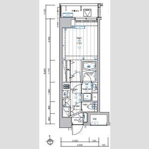 1K 間取り図