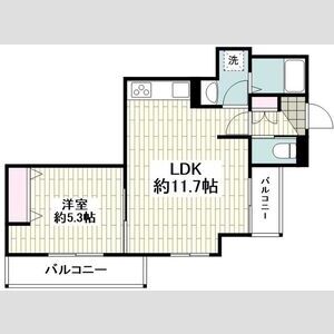 1LDK 間取り図