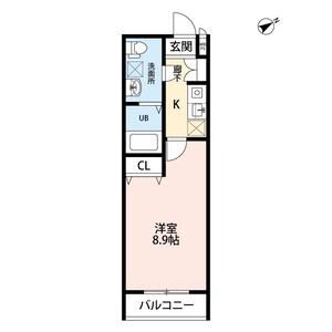 1K 間取り図