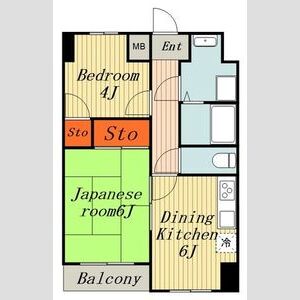 2DK 間取り図