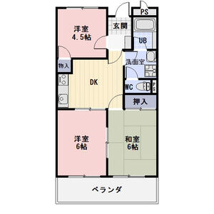 3DK 間取り図