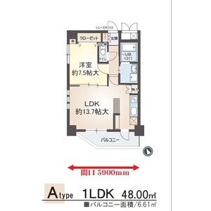 1LDK 間取り図