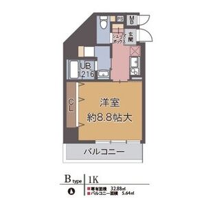 1K 間取り図