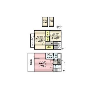 2LDK 間取り図