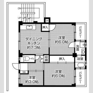 3DK 間取り図