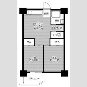 2DK 間取り図