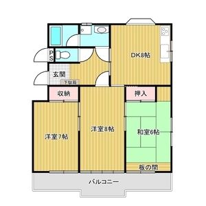 3DK 間取り図