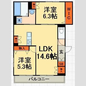2LDK 間取り図