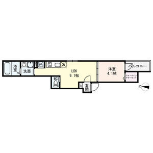 1LDK 間取り図