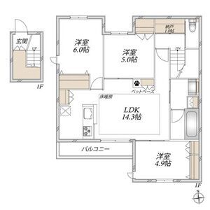 3LDK 間取り図