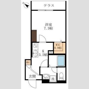 1K 間取り図