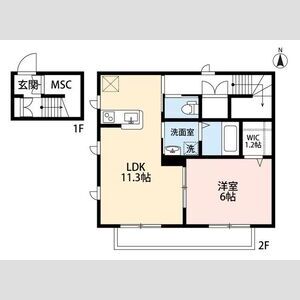 1LDK 間取り図