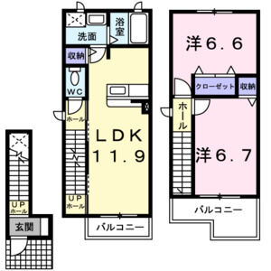 2LDK 間取り図