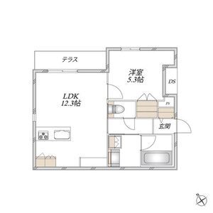 1LDK 間取り図