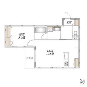 1LDK 間取り図