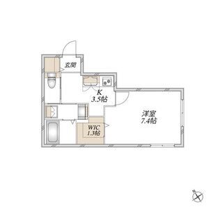 1K 間取り図