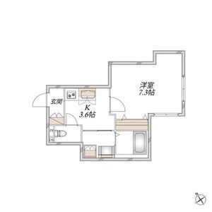 1K 間取り図