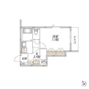 1K 間取り図