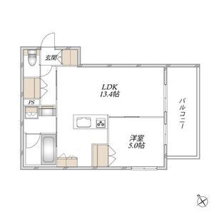 1LDK 間取り図
