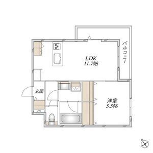 1LDK 間取り図