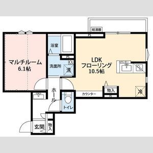 1K 間取り図