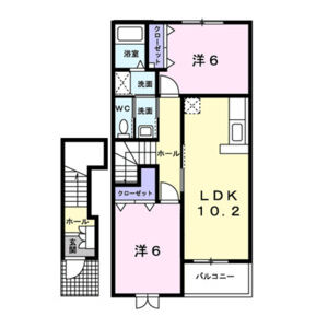 2LDK 間取り図