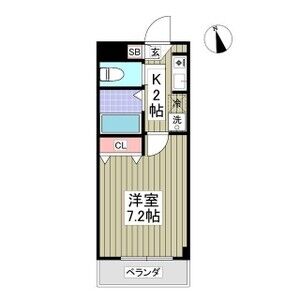 1K 間取り図
