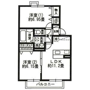 2LDK 間取り図