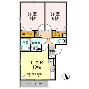 2LDK 間取り図