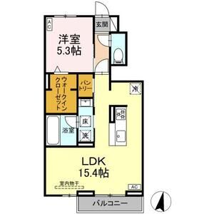 1LDK 間取り図