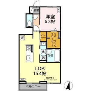 1LDK 間取り図