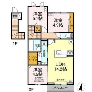3LDK 間取り図