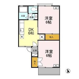 2DK 間取り図