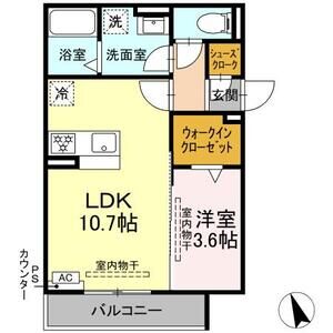 1LDK 間取り図
