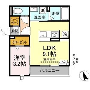 1LDK 間取り図