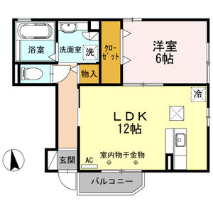 1LDK 間取り図