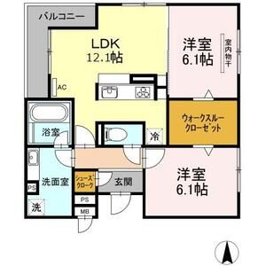 2LDK 間取り図
