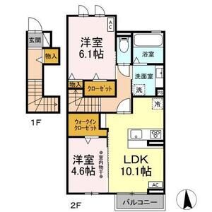 2LDK 間取り図