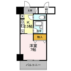 1K 間取り図