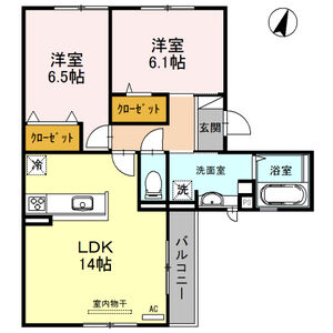 2LDK 間取り図