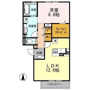 1LDK 間取り図