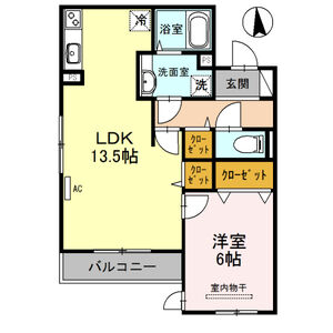 1LDK 間取り図