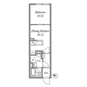 1DK 間取り図