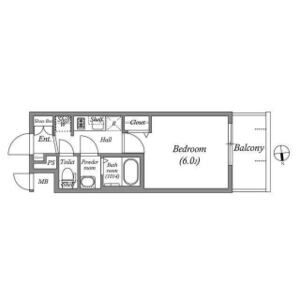 1K 間取り図