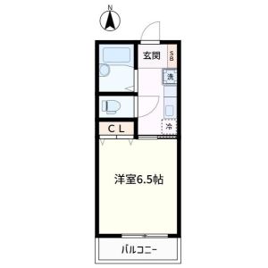 1K 間取り図