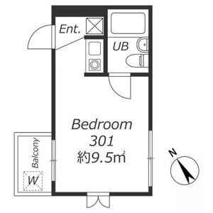 ワンルーム 間取り図