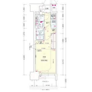 1K 間取り図