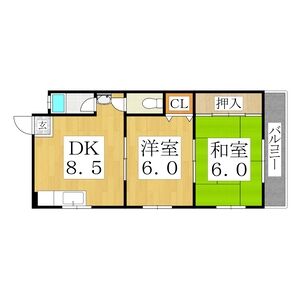 2DK 間取り図