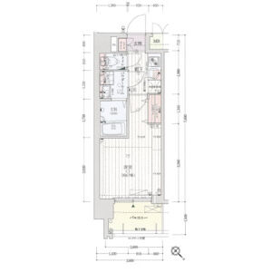 1K 間取り図