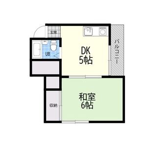 1DK 間取り図